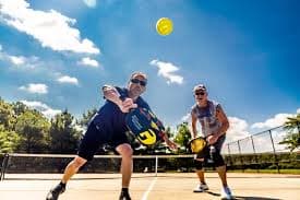 Pickleball in action